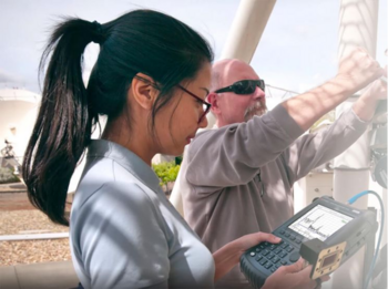 Engineers working in the field.