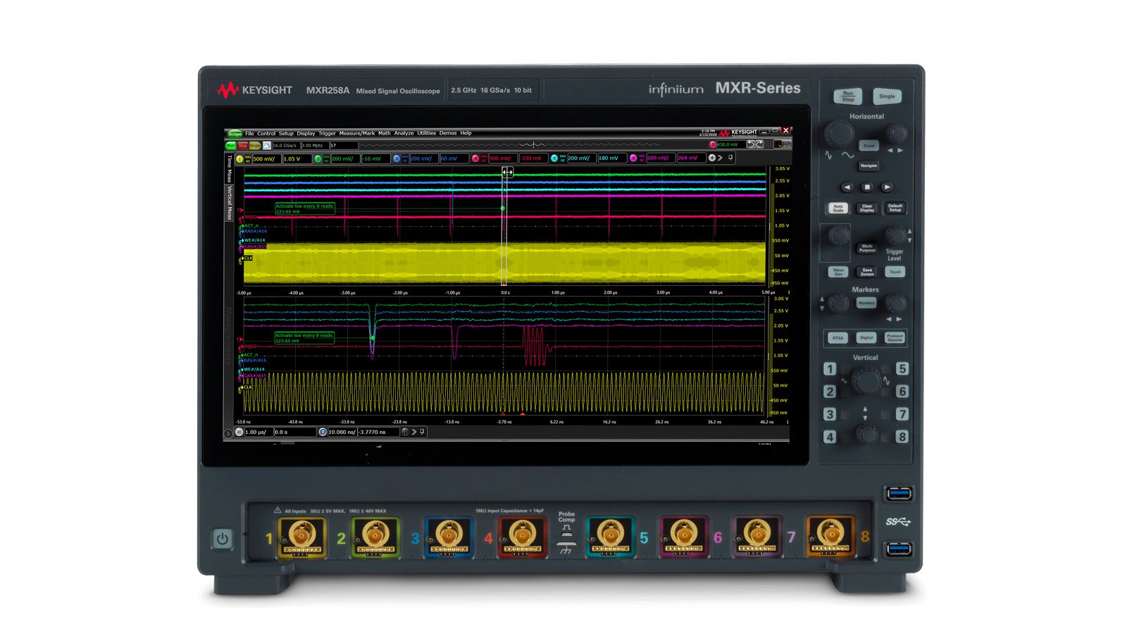 Keysight MXR258A Infiniium MXR-Series Real-Time Oscilloscope / 2.5 GHz / 16 GSa/s / 8 Channels