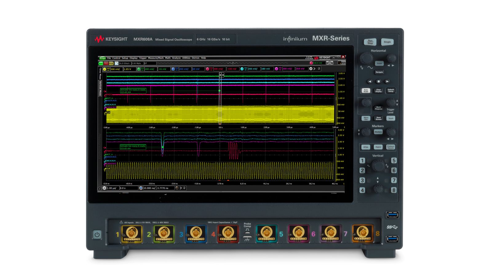 Keysight MXR608A Infiniium MXR-Series Real-Time Oscilloscope / 6 GHz / 16 GSa/s / 8 Channels