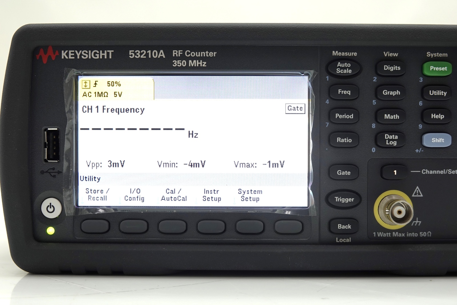 Keysight 53210A RF Frequency Counter / 350MHz / 10 Digits/s / LAN / USB / GPIB