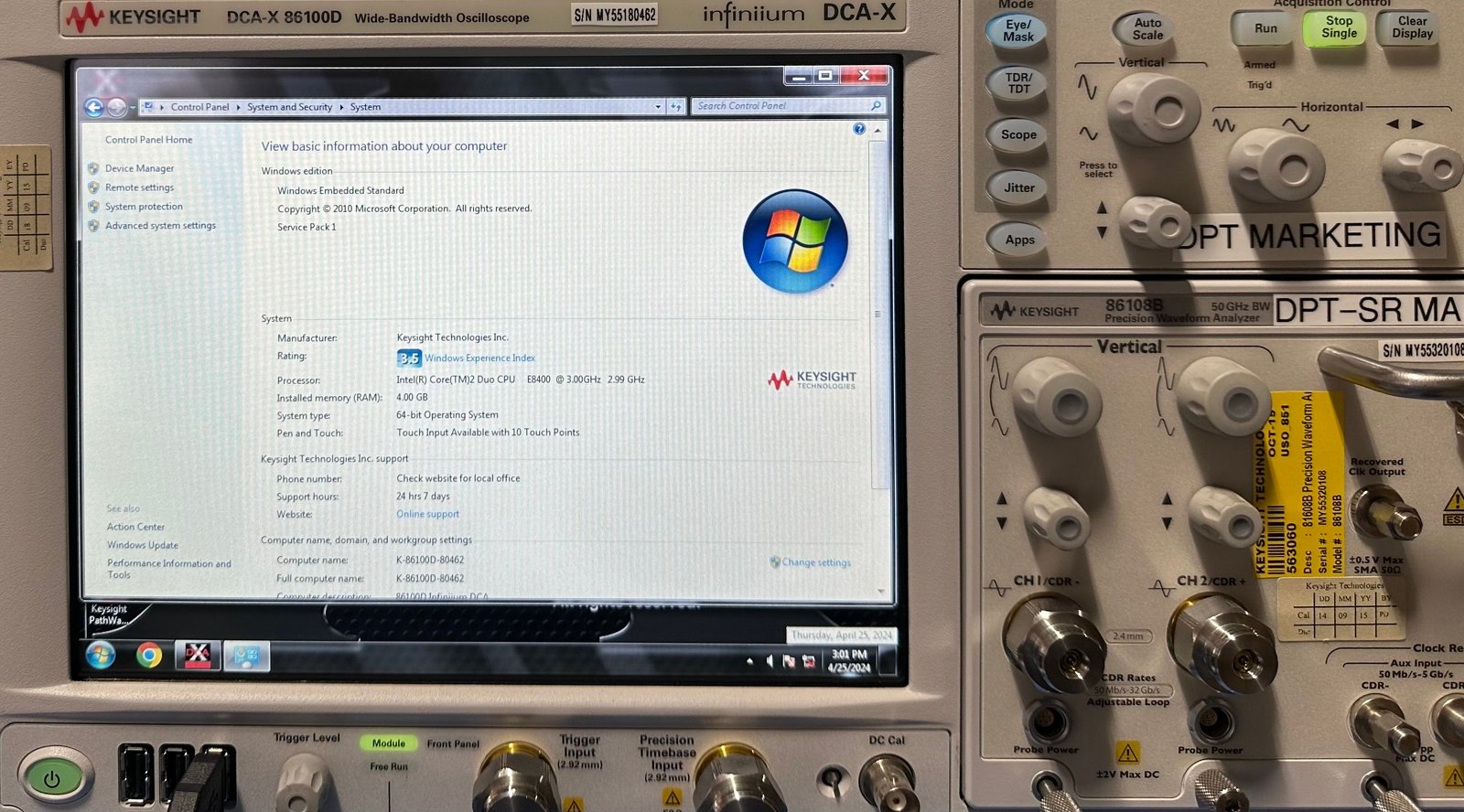 Keysight 86100D Infiniium DCA-X Wide-Bandwidth Oscilloscope Mainframe