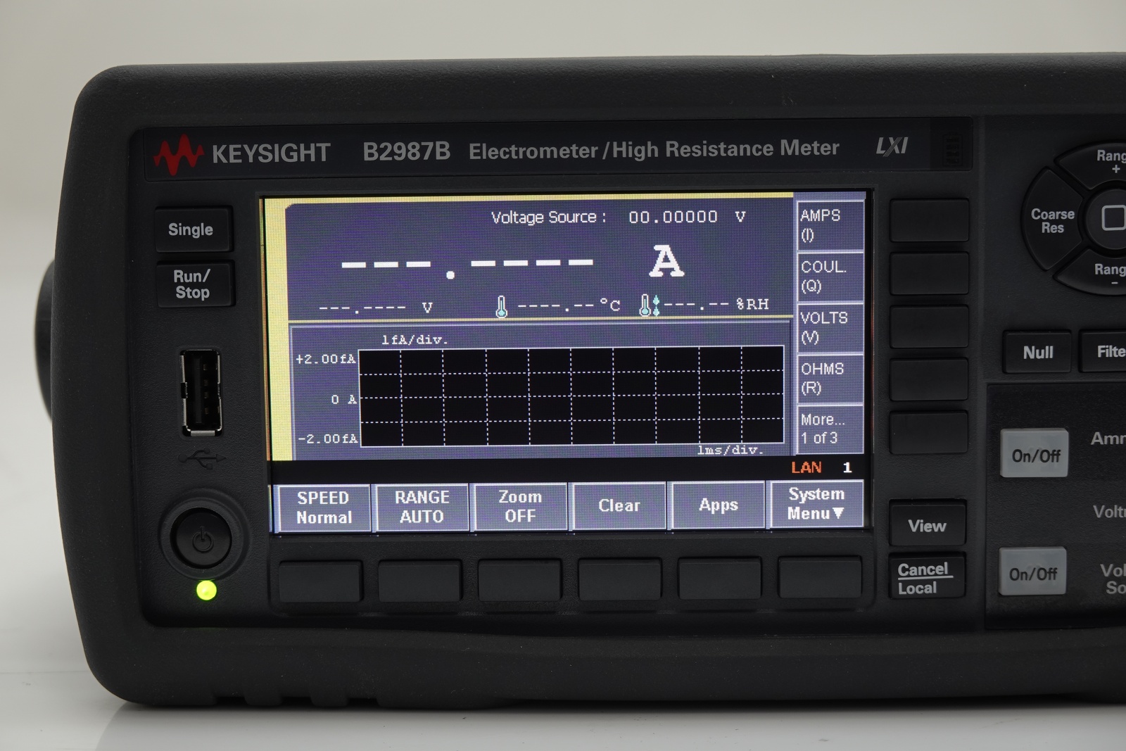 Keysight B2987B Electrometer/High Resistance Meter / 0.01fA / 1000V / Battery