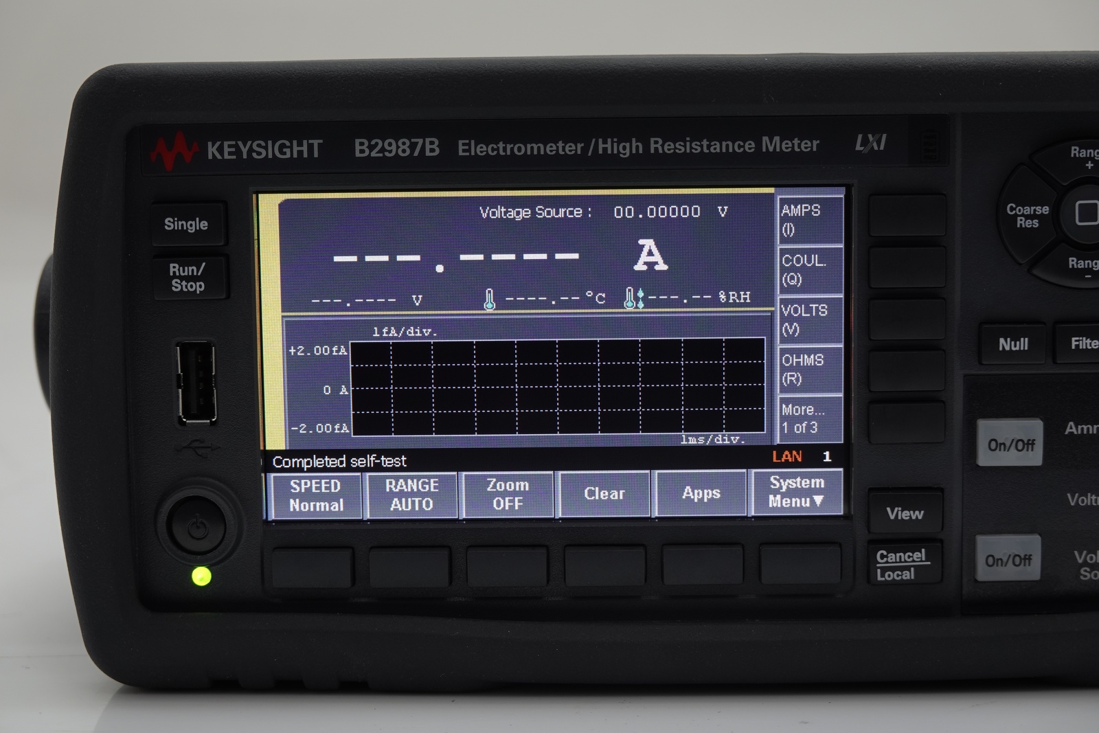 Keysight B2987B Electrometer/High Resistance Meter / 0.01fA / 1000V / Battery