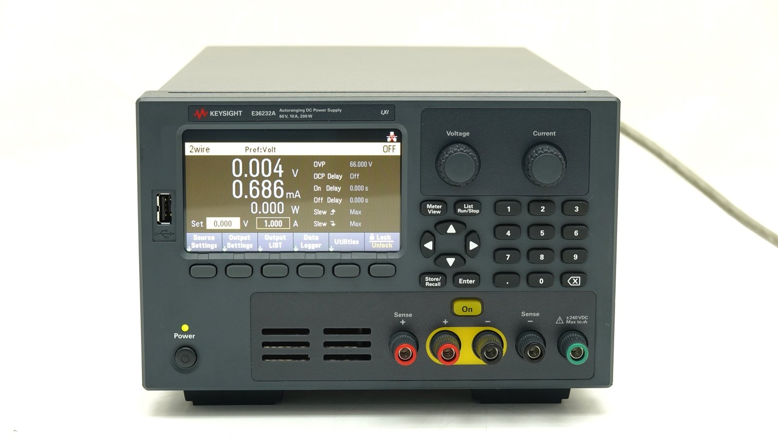 Keysight E36232A Power Supplies DC Power Supply / Single-Output /  Auto-ranging / 60V / 10A / 200W / LAN / USB