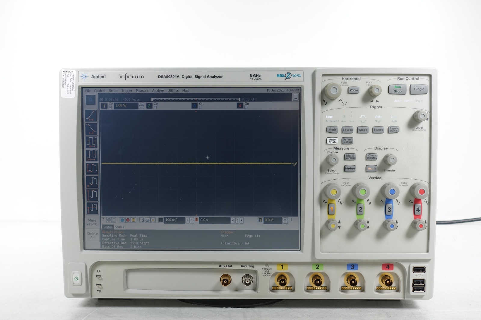 Keysight DSA90804A Infiniium High Performance Oscilloscope / 8GHz / 40GSa/s / 4 Channels / 50M Memory