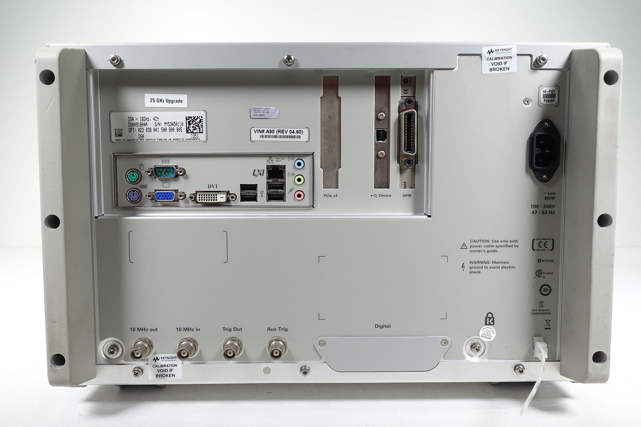 Keysight DSAX91604A Infiniium High-Performance Oscilloscope / 16 GHz / 80/40 GSa/s / 4 Channels / 50M