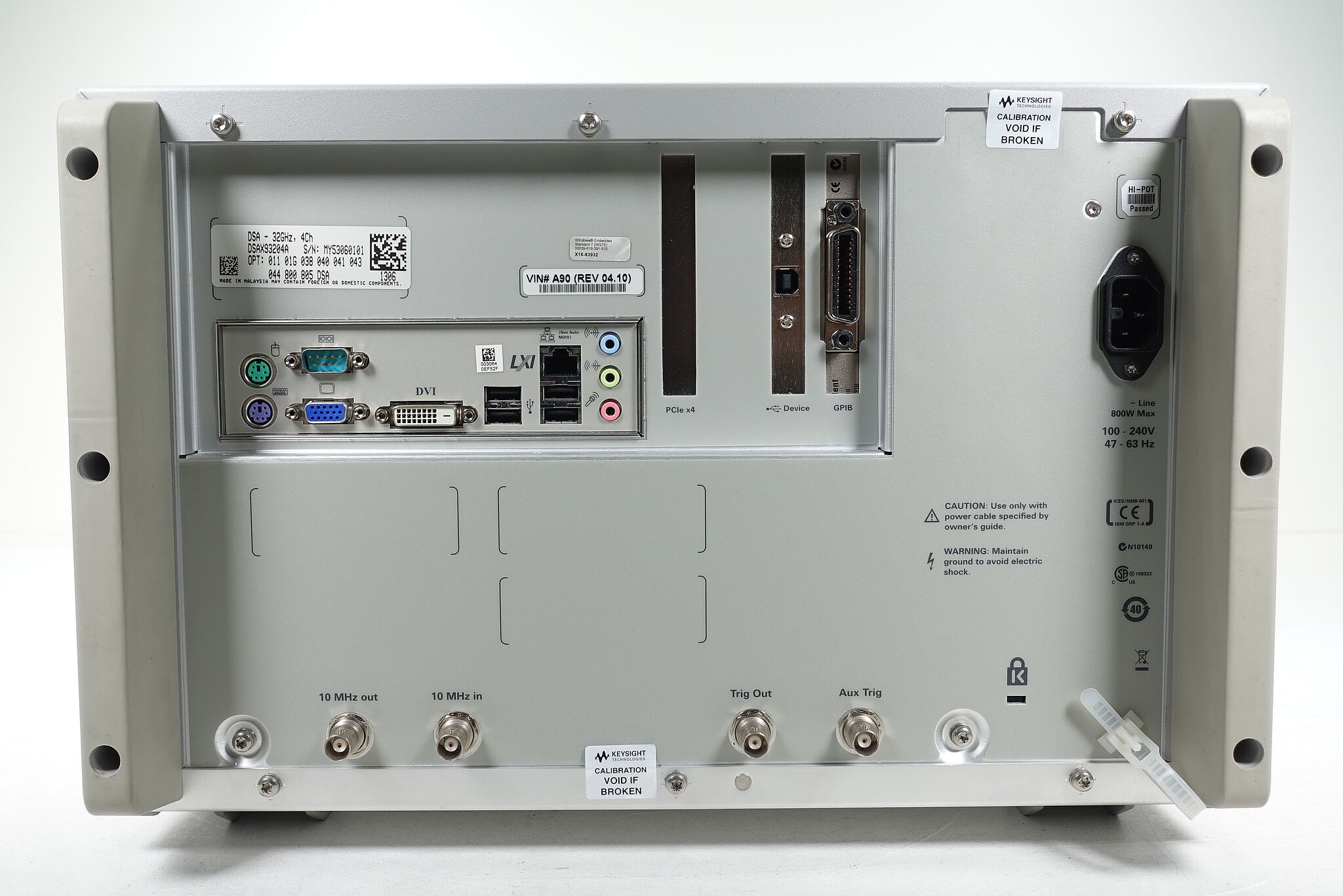 Keysight DSAX93204A Infiniium High-Performance Oscilloscope / 33 GHz / 80/40 GSa/s / 4 Channel / 50M