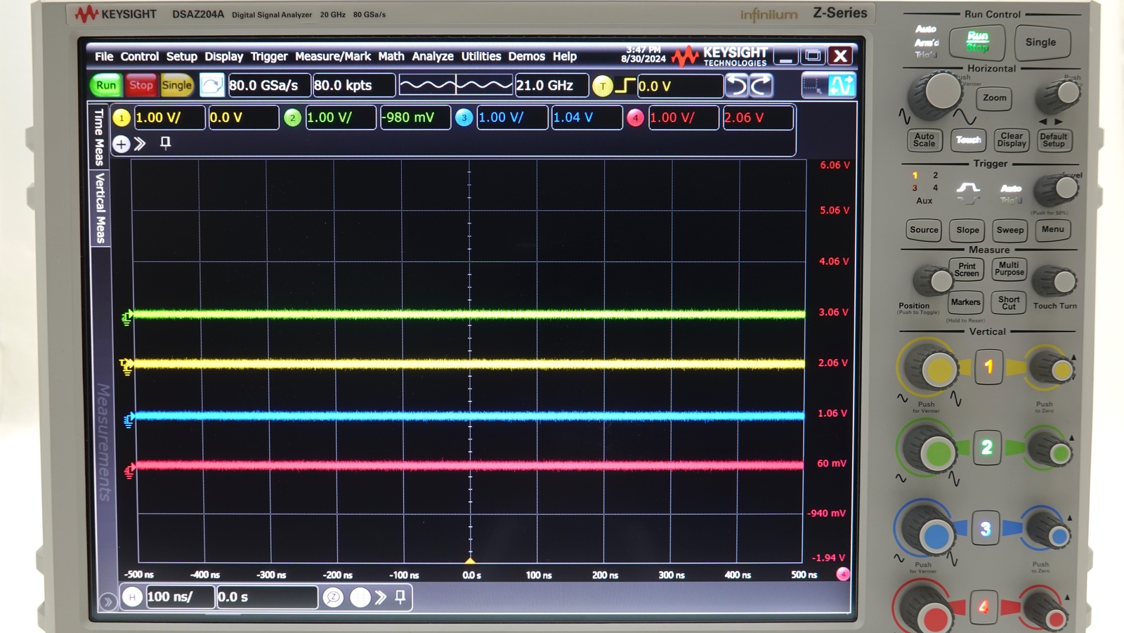 Keysight DSAZ204A Infiniium Oscilloscope / 20 GHz / 80 GSa/s / 4 Channels