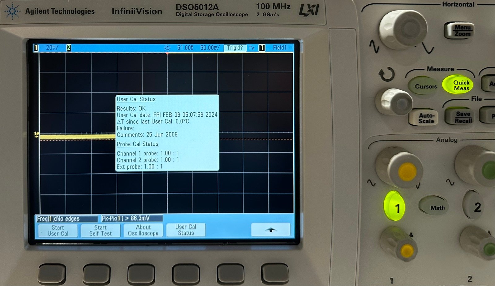 Keysight DSO5012A Oscilloscope / 5000 Series / 100MHz / 2 Channel