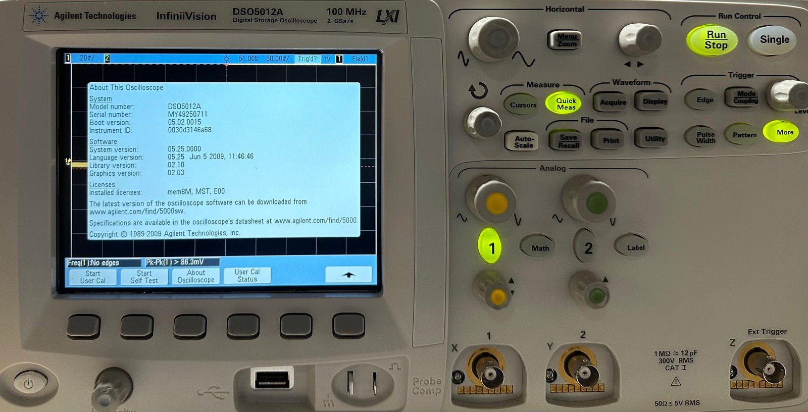 Keysight DSO5012A Oscilloscope / 5000 Series / 100MHz / 2 Channel