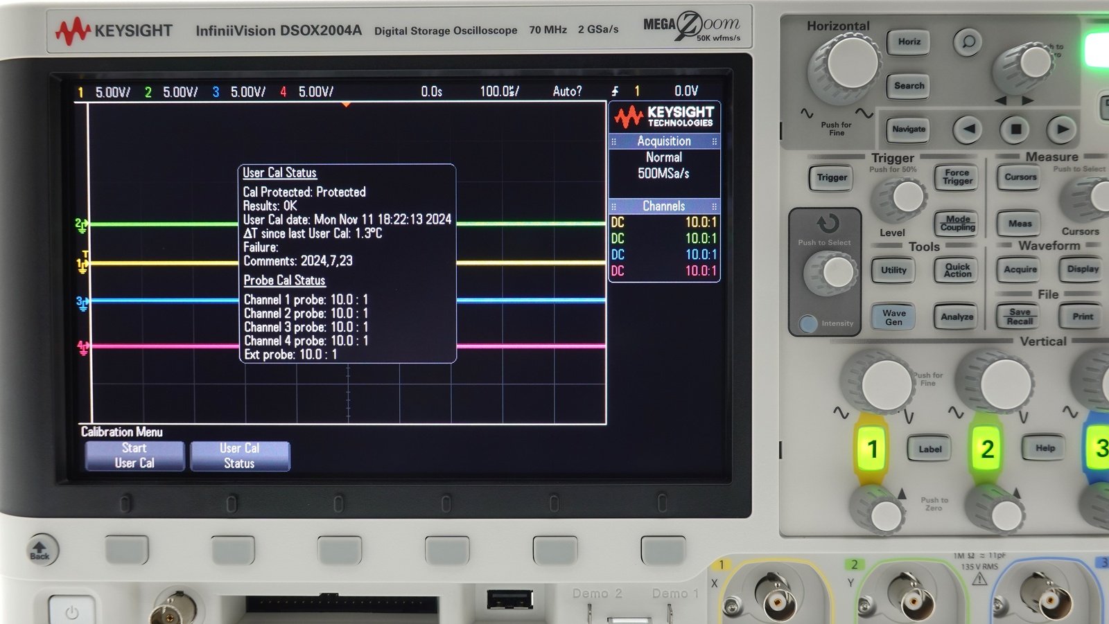 Keysight DSOX2004A Oscilloscope / 70 MHz / 4 Analog Channels