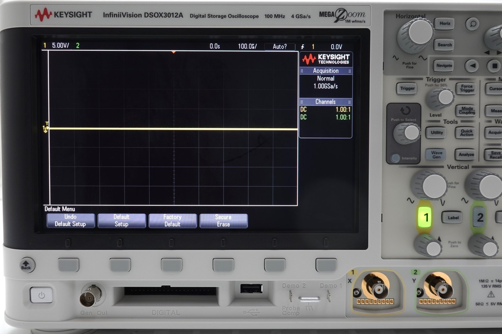 Keysight DSOX3012A Oscilloscope / 100 MHz / 2 Analog Channels