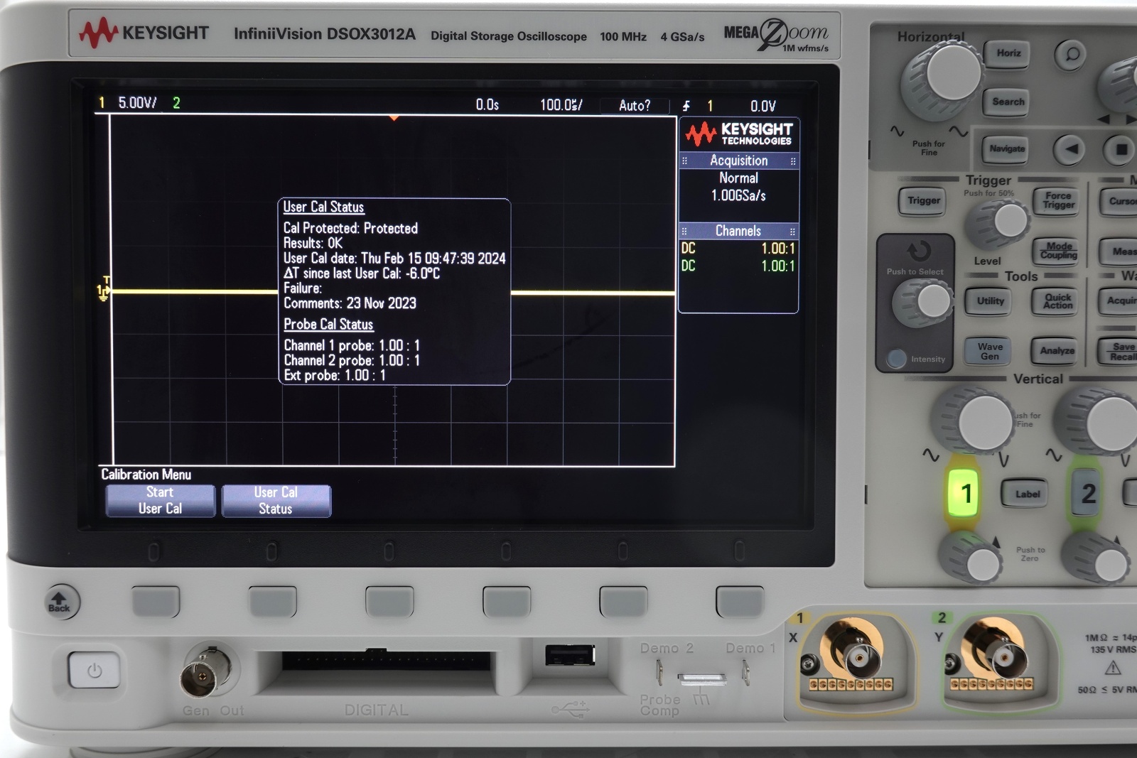 Keysight DSOX3012A Oscilloscope / 100 MHz / 2 Analog Channels