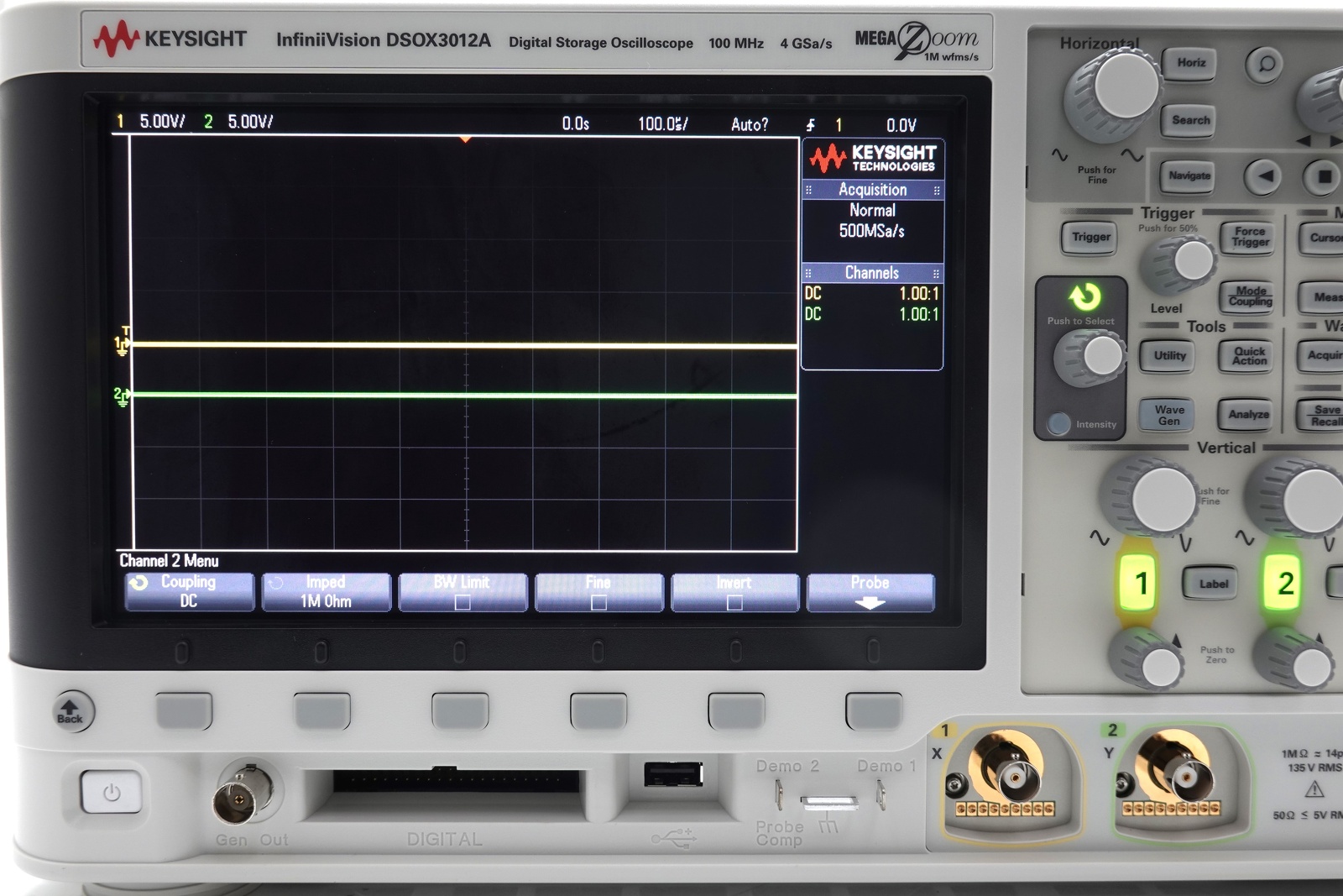 Keysight DSOX3012A Oscilloscope / 100 MHz / 2 Analog Channels