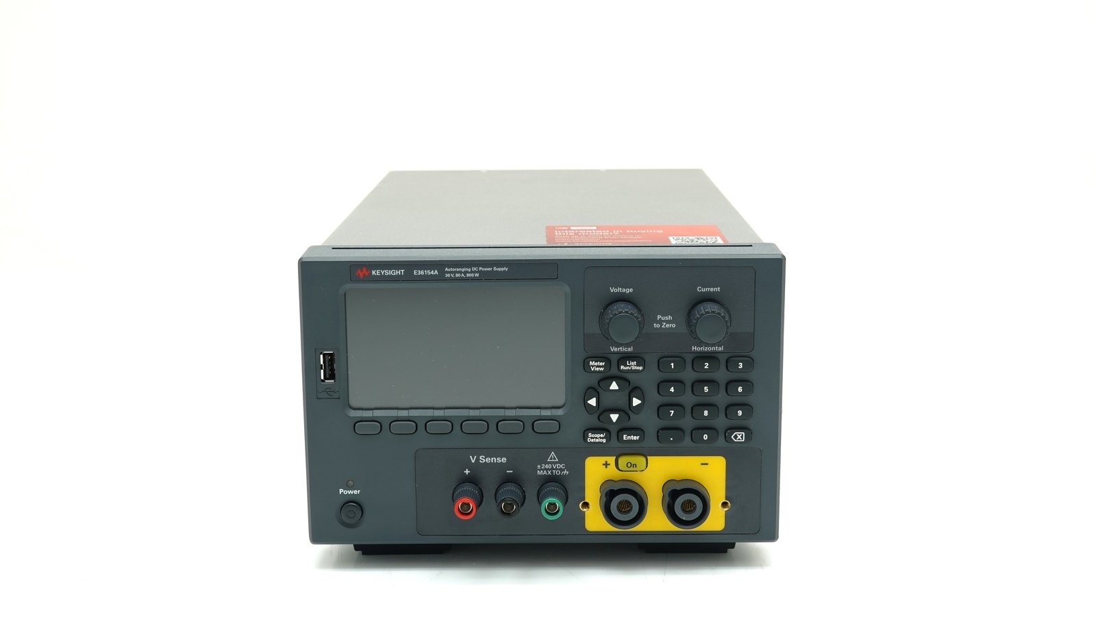 Keysight E36154A DC Power Supply / Single-Output / Auto-range / 30V / 80A / 800W / LAN / USB