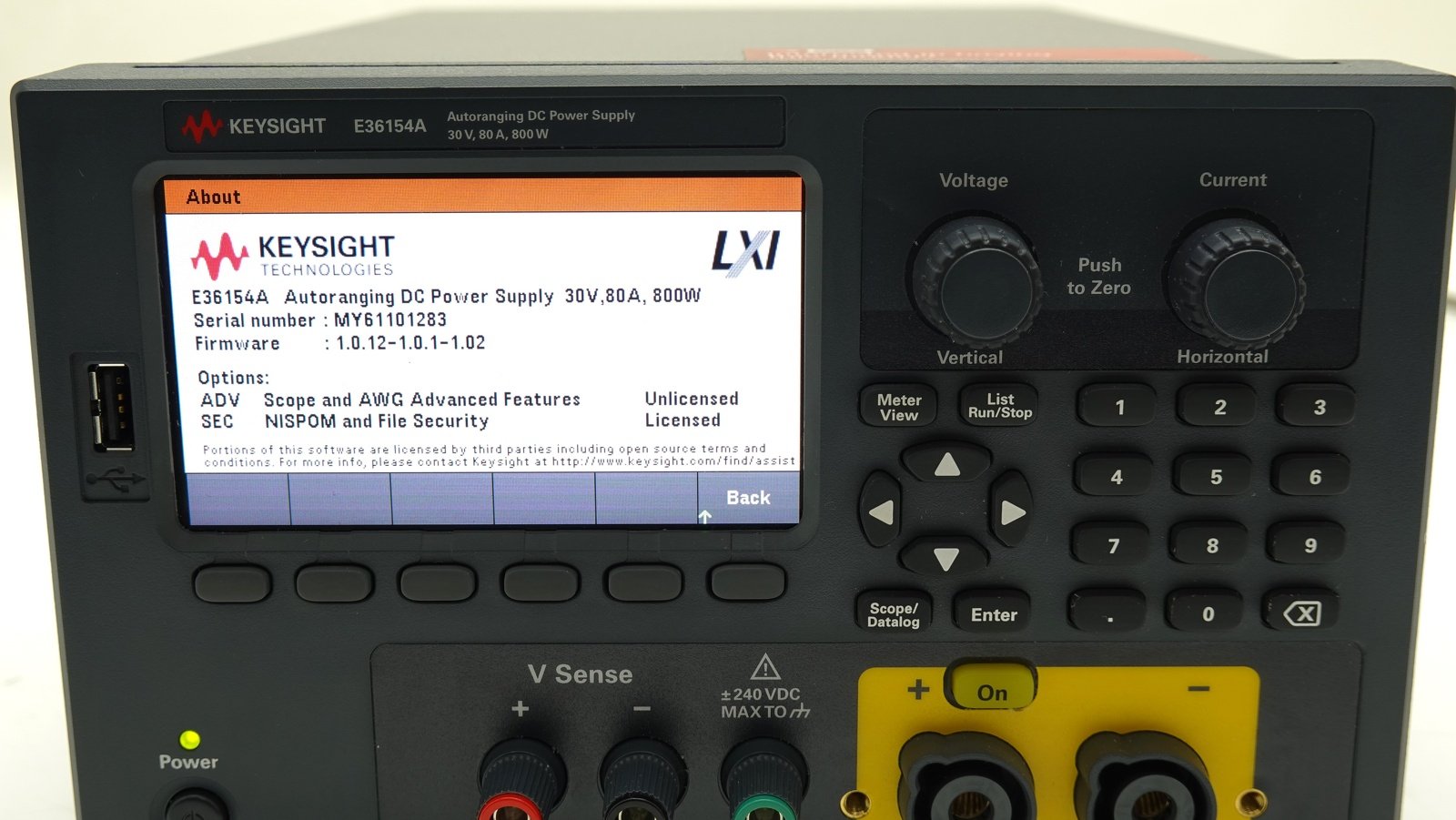 Keysight E36154A DC Power Supply / Single-Output / Auto-range / 30V / 80A / 800W / LAN / USB