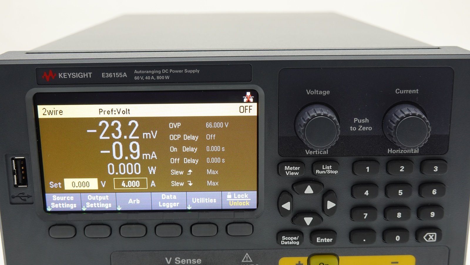 Keysight E36155A DC power supply, single-output, auto-range: 60V, 40A, 800W: LAN, USB