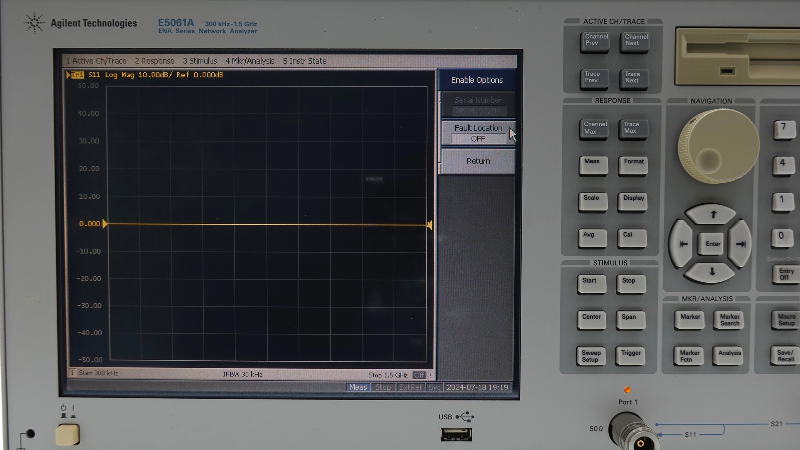 Keysight E5061A Network Analyzers ENA-L RF Network Analyzer / 300 kHz to  1.5 GHz