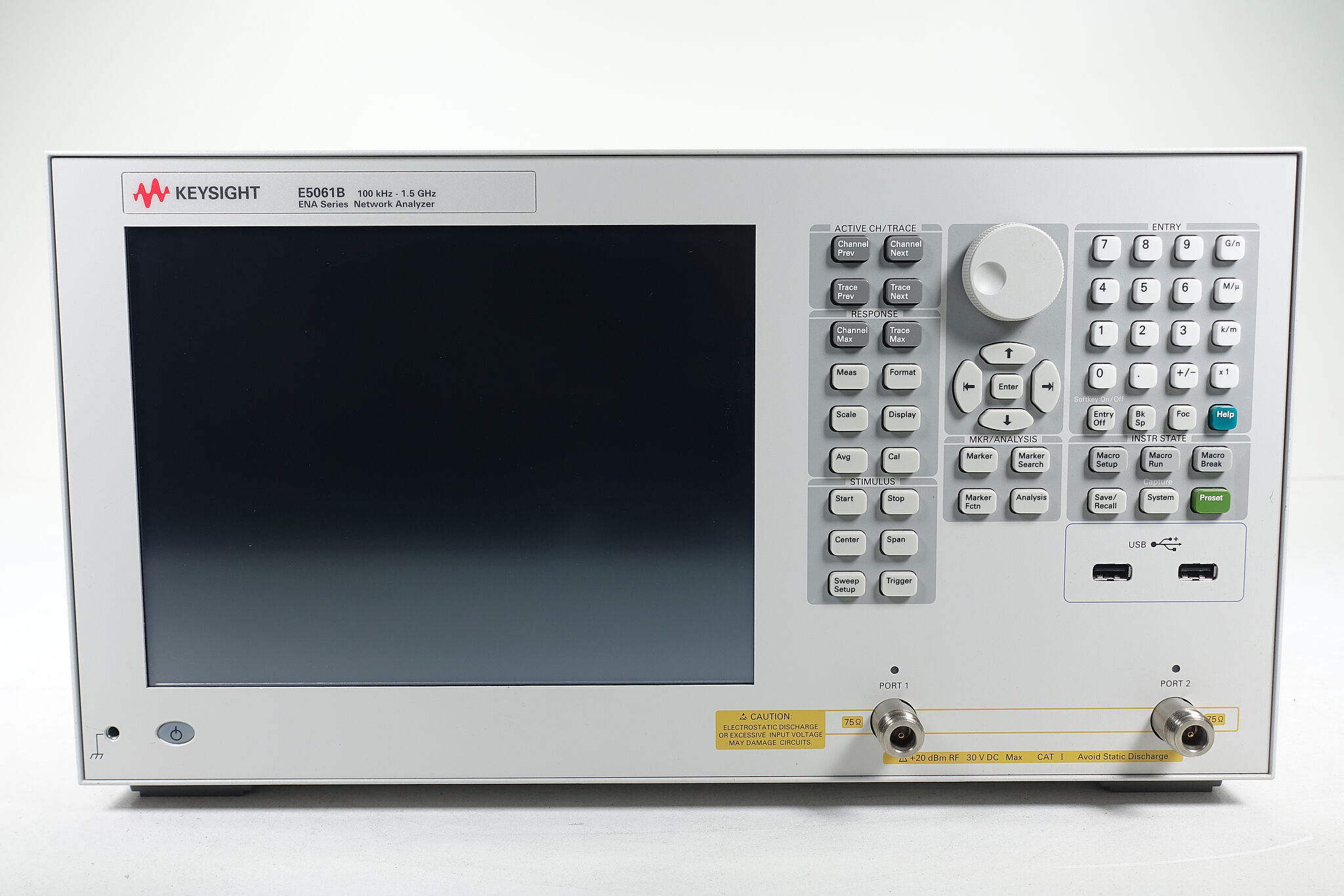 Keysight E5061B-117 Transmission/Reflection Test Set / 100 kHz to 1.5 GHz / 75 Ohm System Impedance