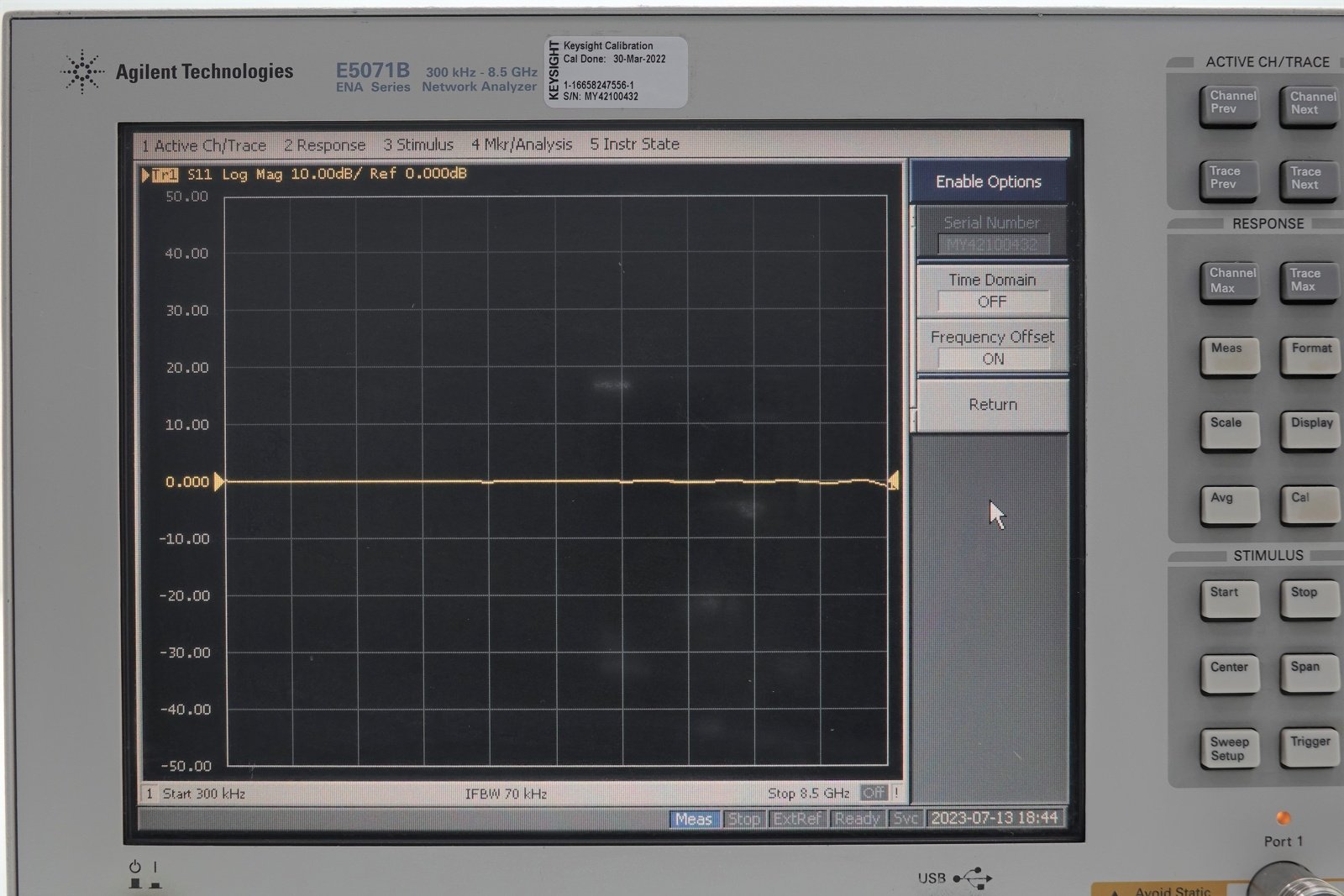 Keysight E5071B-414 4-ports / -50 to 10 dBm