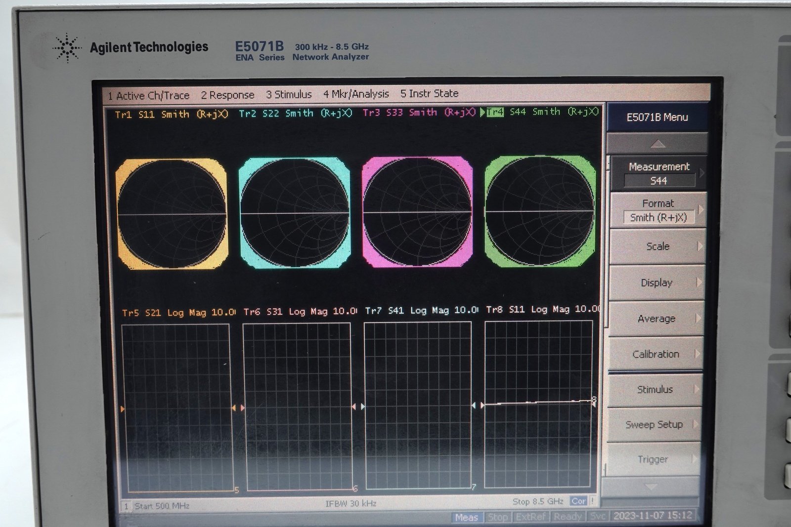 Keysight E5071B-414 4-ports / -50 to 10 dBm