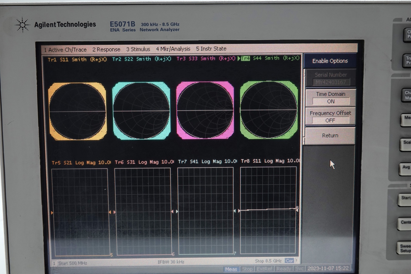 Keysight E5071B-414 4-ports / -50 to 10 dBm