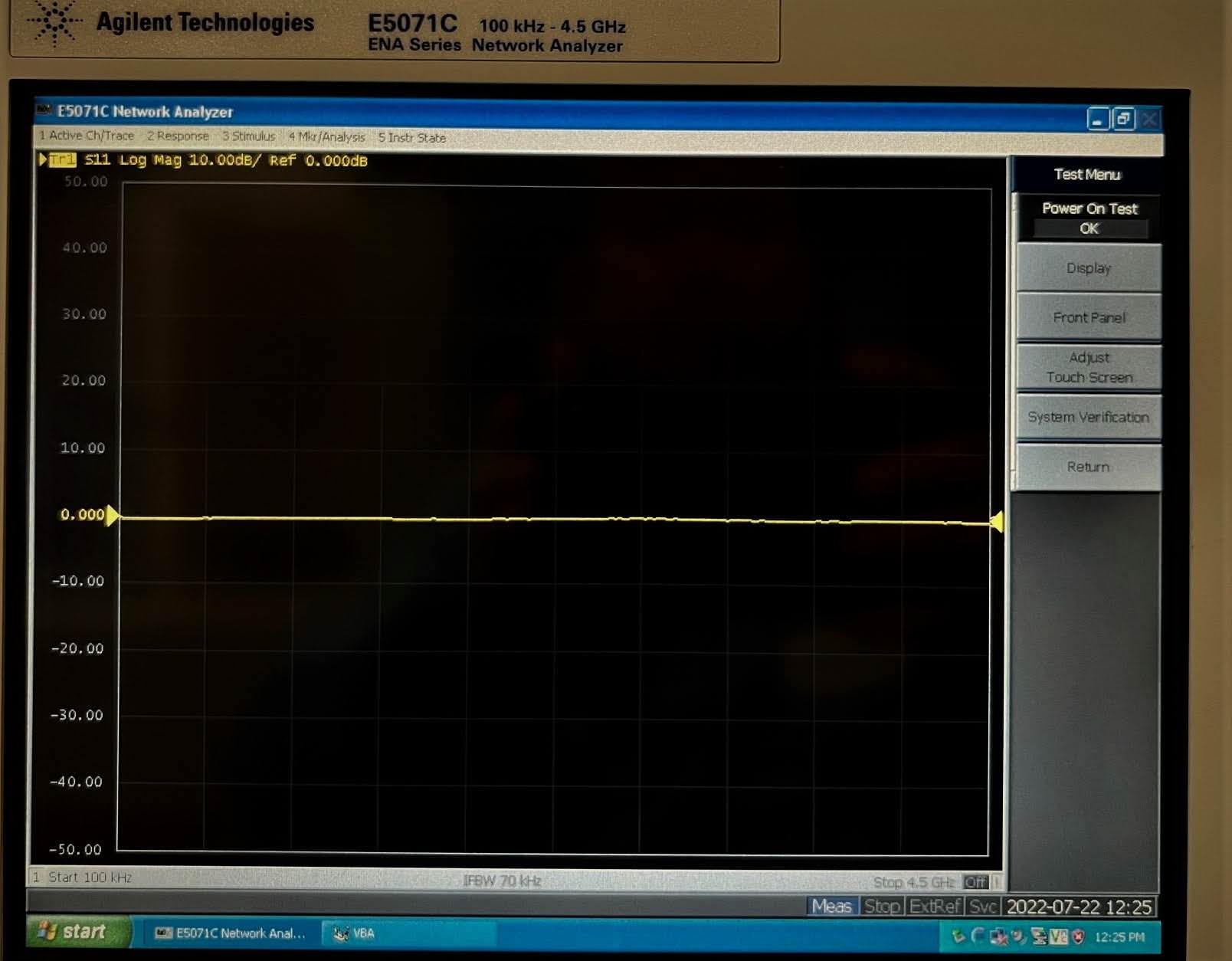 Keysight E5071C-245 2-port Test Set / 100 kHz to 4.5 GHz / With Bias Tees