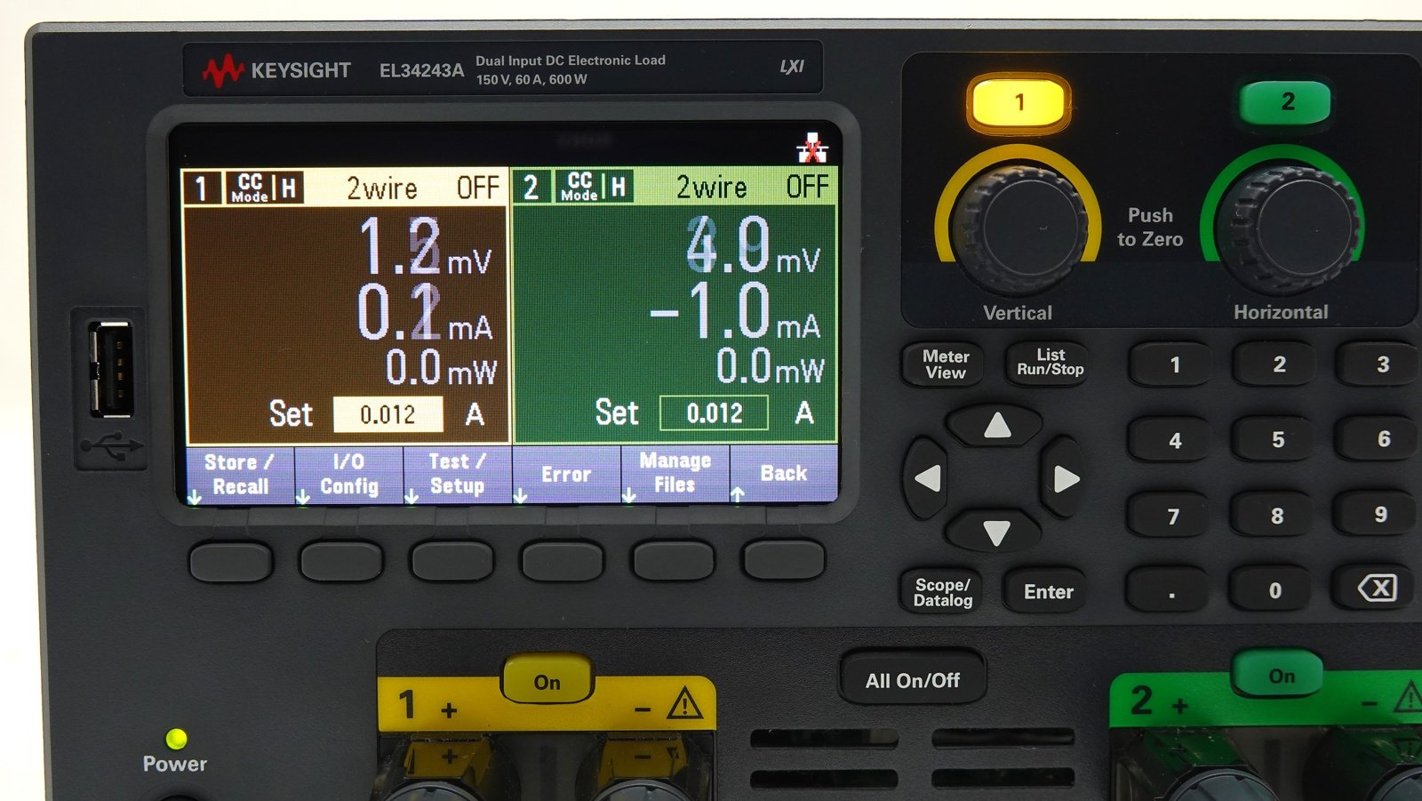 Keysight EL34243A Bench Electronic Load / Dual-input / 2x 150V / 60A / 300W / LAN / USB