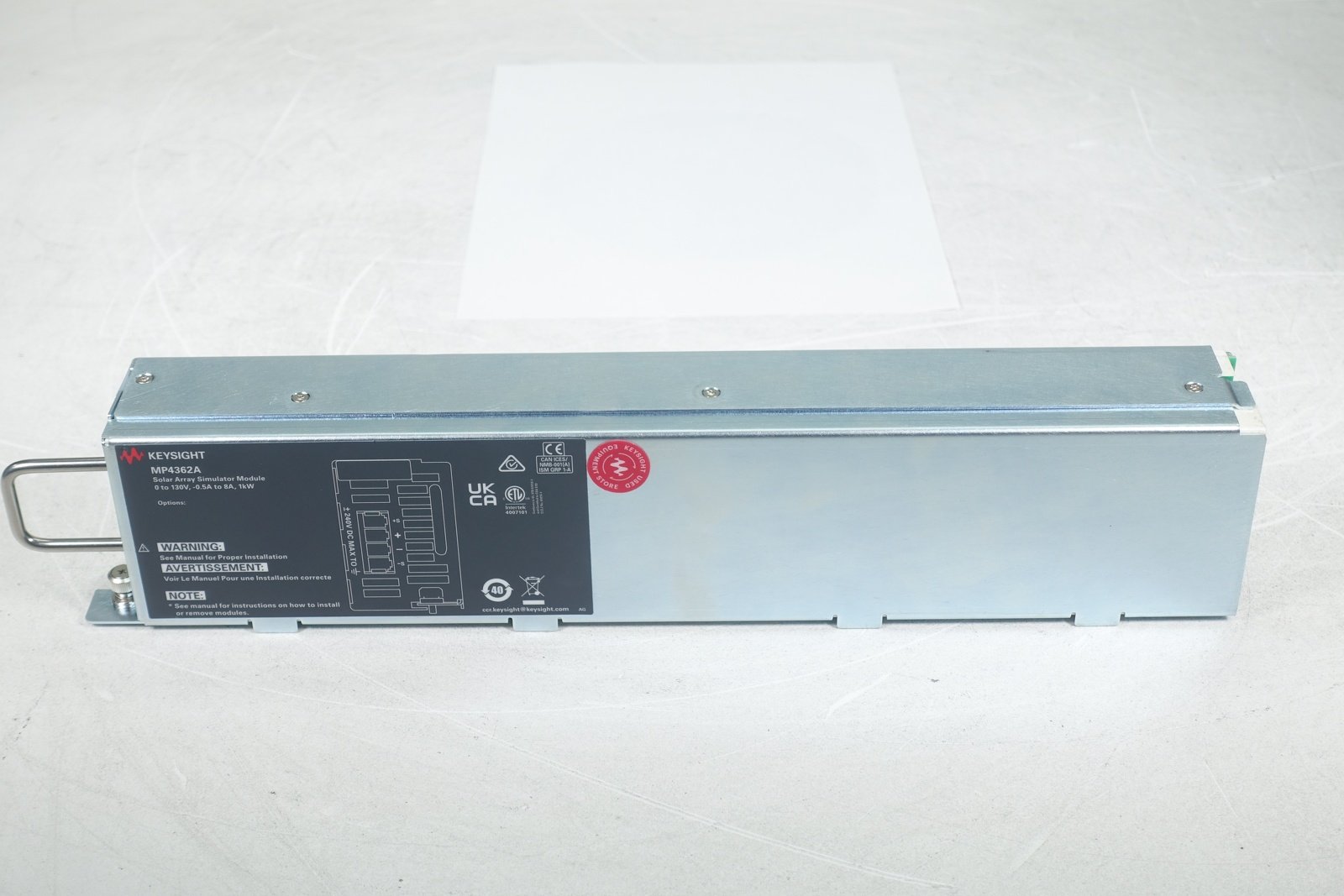 Keysight MP4362A Solar Array Simulator Module 0-130V, 0-8A, 1kW