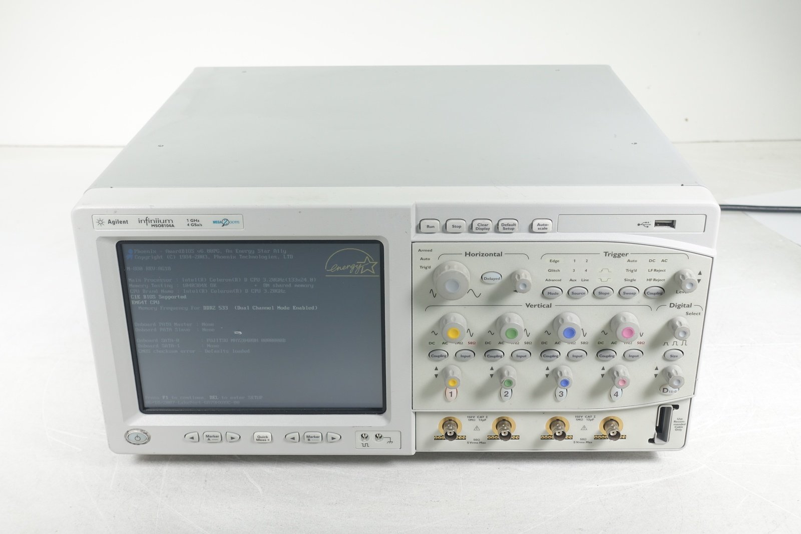 Keysight MSO8104A Infiniium Mixed Signal Oscilloscope / 1 GHz / 4 Scope and 16 Digital Channels