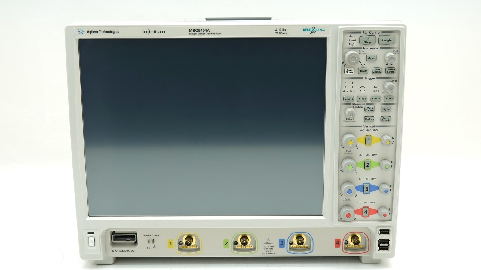 Keysight MSO9404A Mixed Signal Oscilloscope / 4 GHz / 10/20 GSa/s / 4 Analog Plus 16 Digital Channels