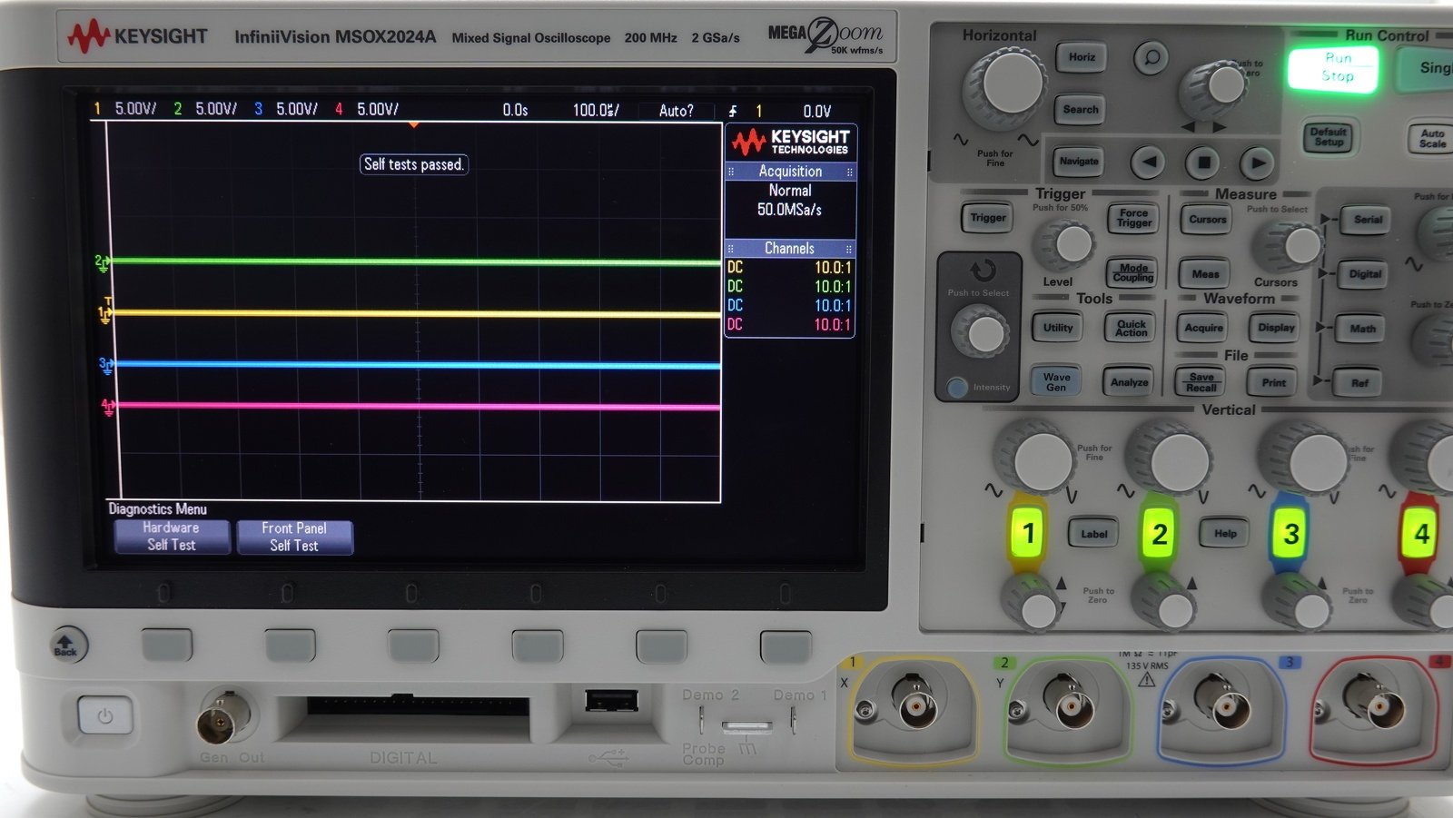 Keysight MSOX2024A Mixed Signal Oscilloscope / 200 MHz / 4 Analog Plus 8 Digital Channels