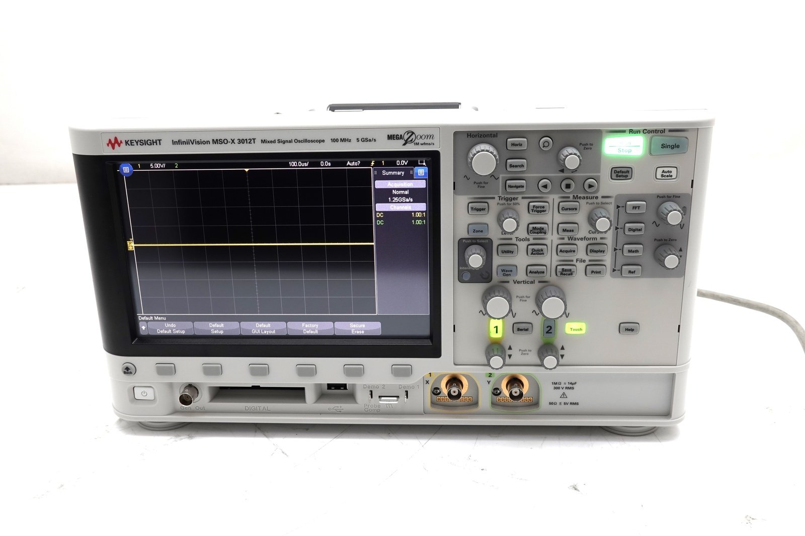 Keysight MSOX3012T Mixed Signal Oscilloscope / 100 MHz / 2 Analog Plus 16 Digital Channels