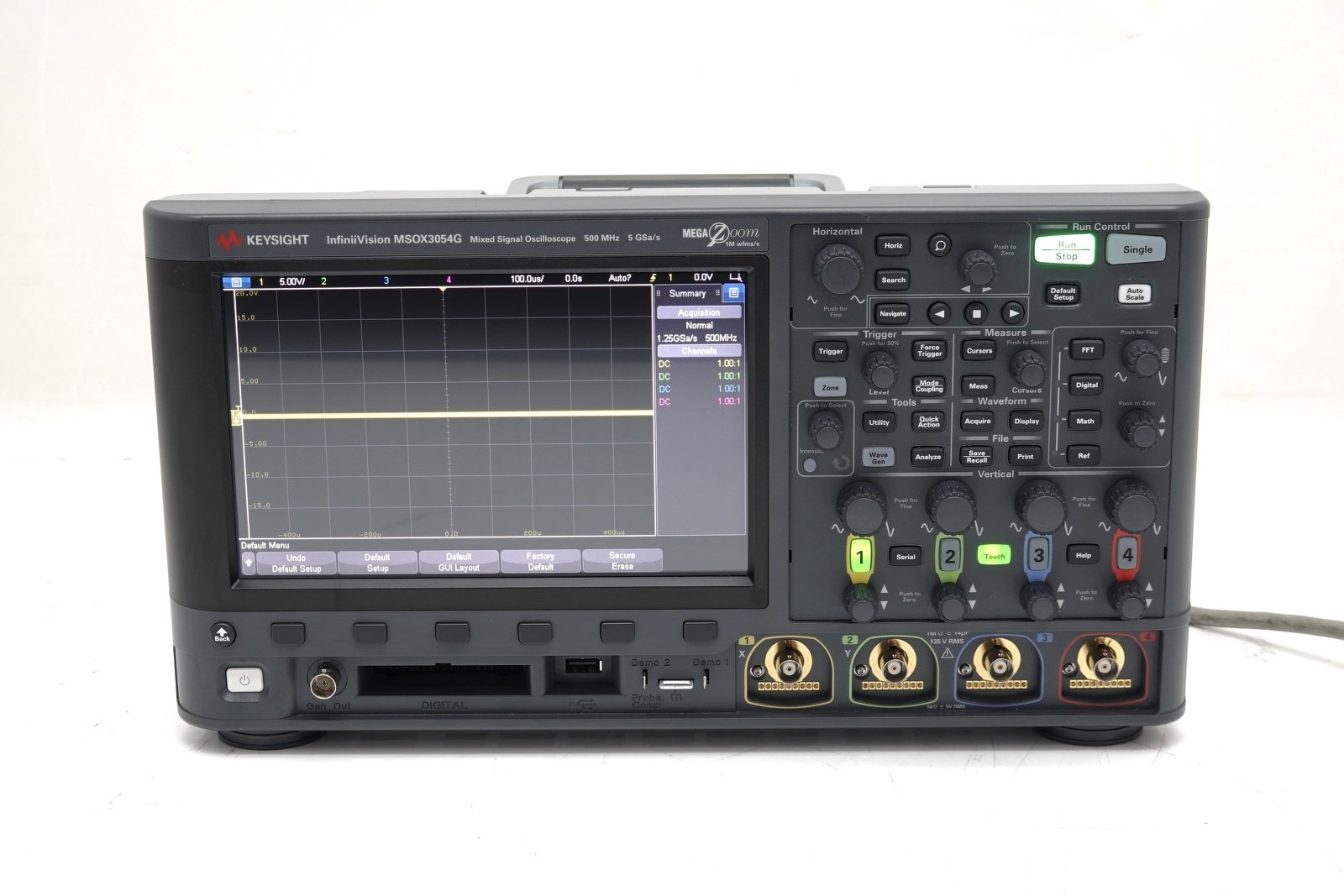 Keysight MSOX3054G Mixed Signal Oscilloscope / 500 MHz / 4 Analog Plus 16 Digital Channel