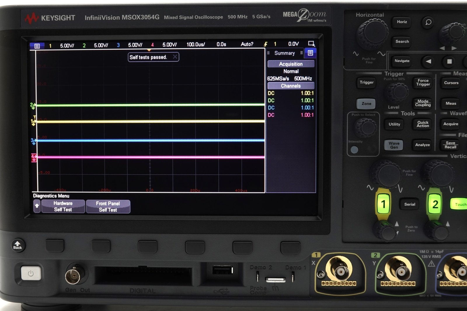 Keysight MSOX3054G Mixed Signal Oscilloscope / 500 MHz / 4 Analog Plus 16 Digital Channel