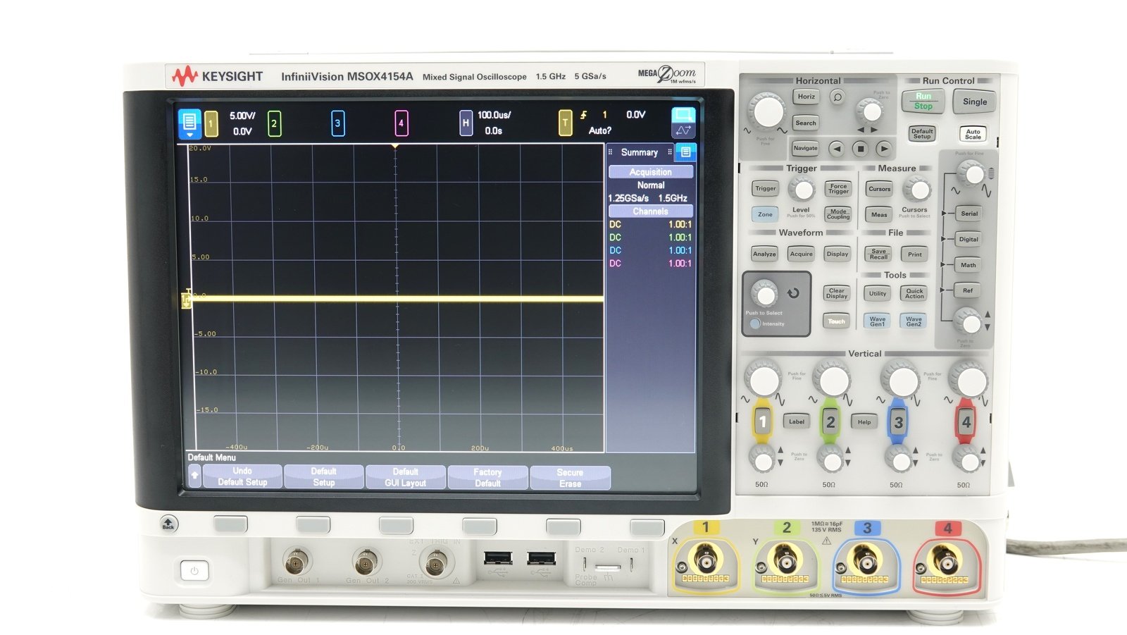 Keysight MSOX4154A Mixed Signal Oscilloscope / 1.5 GHz / 4 Analog plus 16 Digital Channels