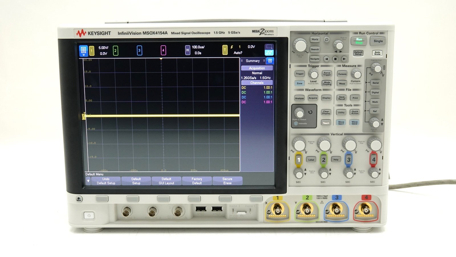 Keysight MSOX4154A Mixed Signal Oscilloscope / 1.5 GHz / 4 Analog plus 16 Digital Channels