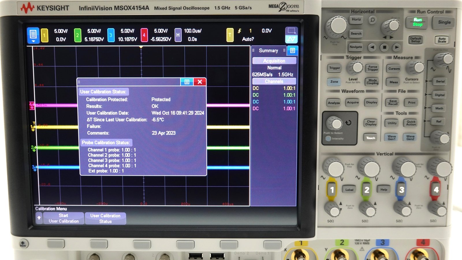 Keysight MSOX4154A Mixed Signal Oscilloscope / 1.5 GHz / 4 Analog plus 16 Digital Channels