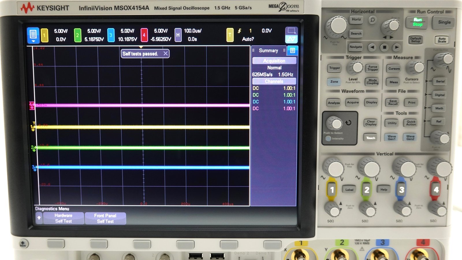 Keysight MSOX4154A Mixed Signal Oscilloscope / 1.5 GHz / 4 Analog plus 16 Digital Channels