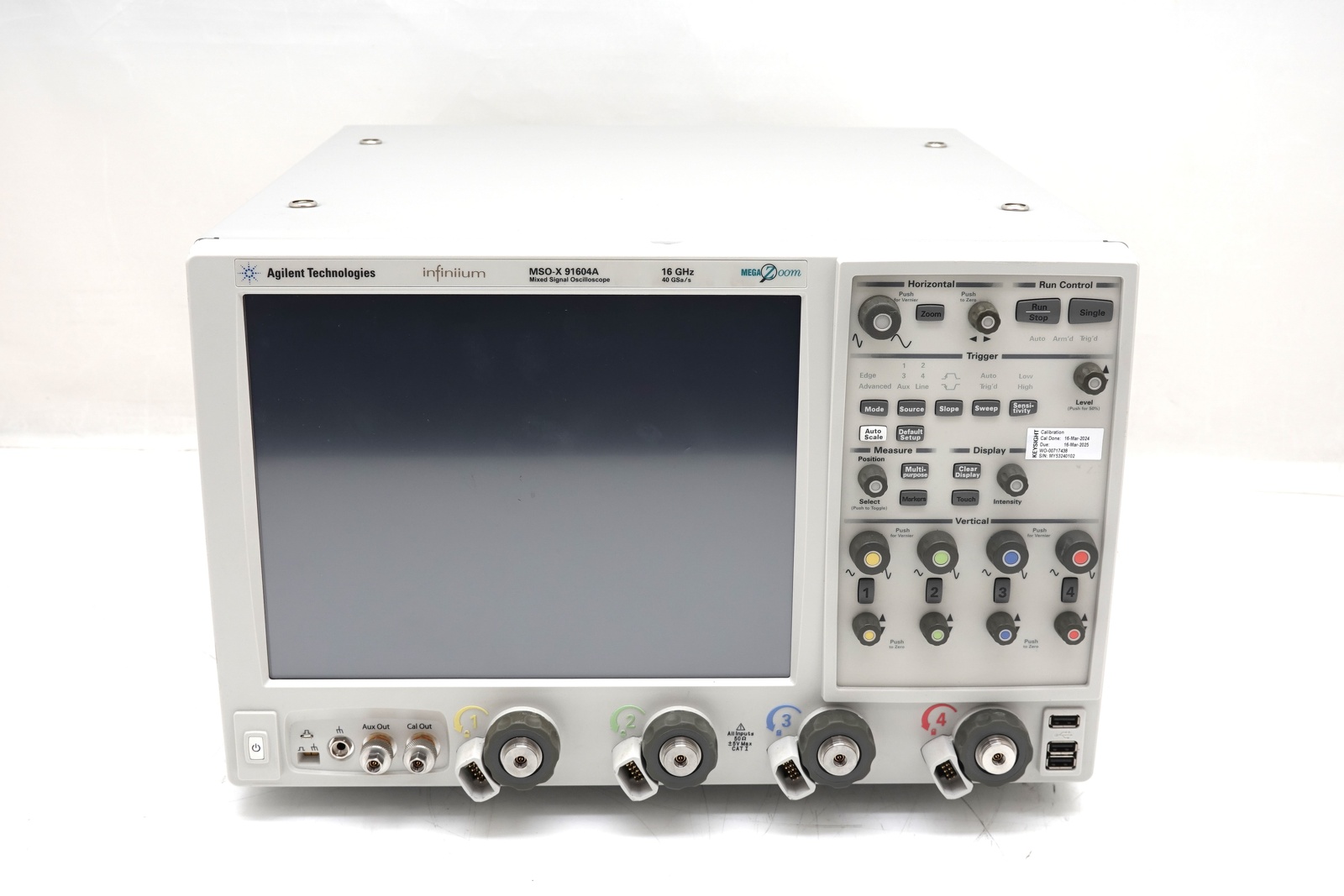 Keysight MSOX91604A Infiniium High-Performance Oscilloscope / 16 GHz / 80/40 GSa/s / 4 Channels