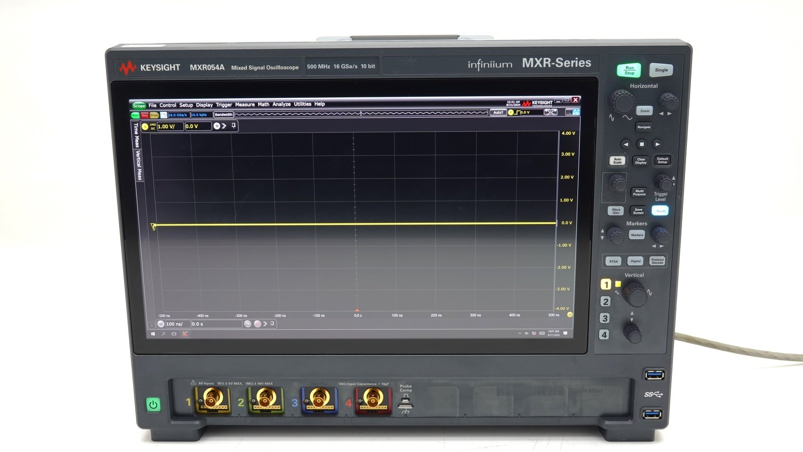 Keysight MXR054A Infiniium MXR-Series Real-Time Oscilloscope / 500 MHz / 16 GSa/s / 4 Channels