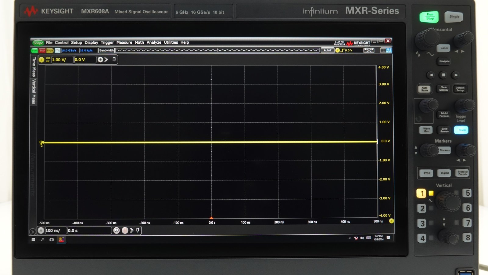 Keysight MXR608A Infiniium MXR-Series Real-Time Oscilloscope / 6 GHz / 16 GSa/s / 8 Channels