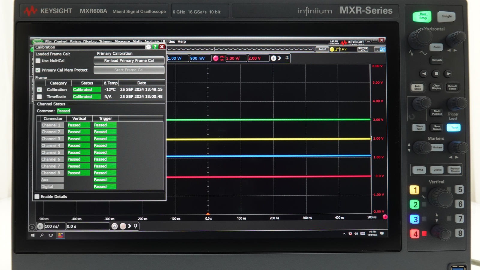 Keysight MXR608A Infiniium MXR-Series Real-Time Oscilloscope / 6 GHz / 16 GSa/s / 8 Channels