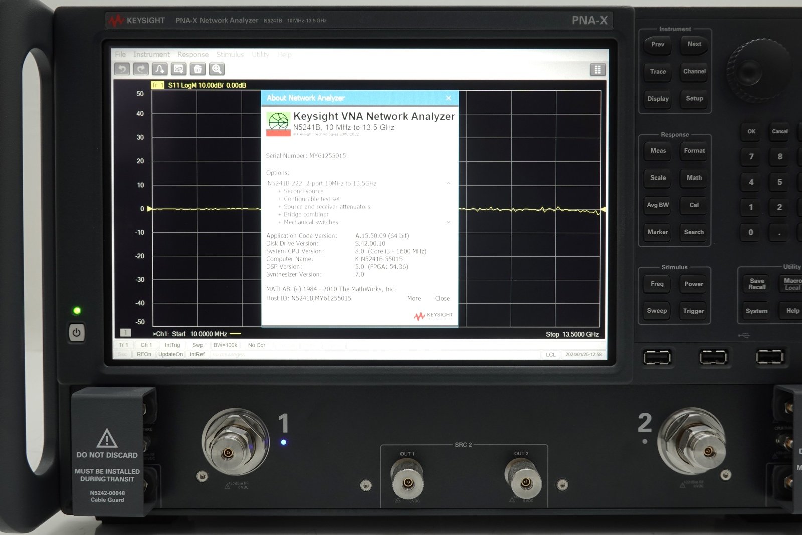 Keysight N5241B PNA-X Network Analyzer / 900Hz/10MHz to 13.5GHz