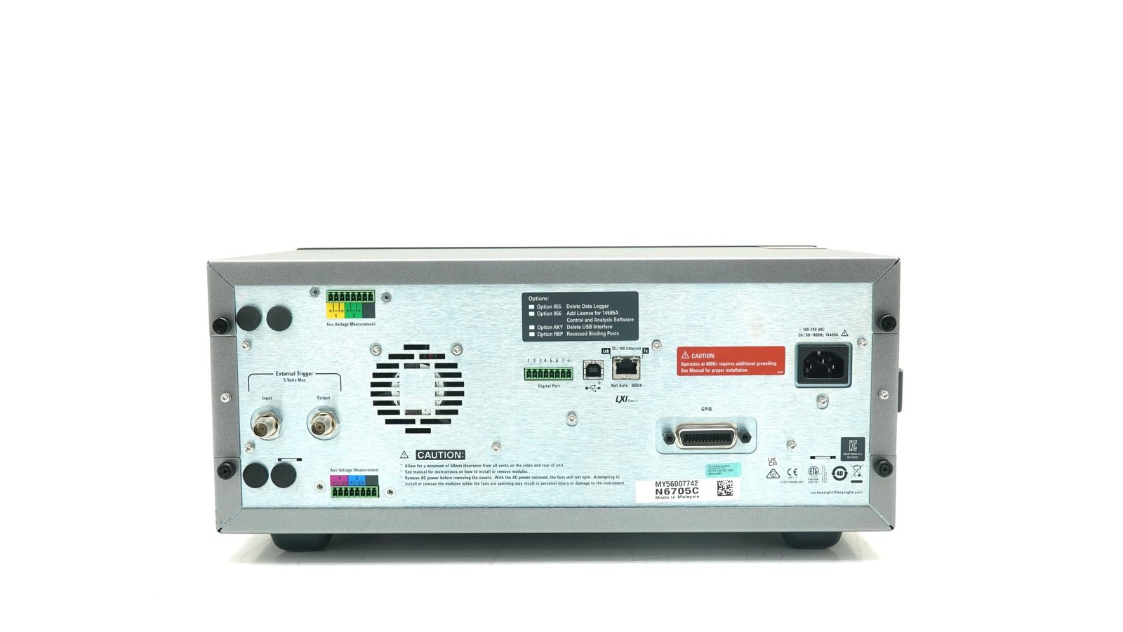 Keysight N6705C DC Power Analyzer Mainframe / Modular / 600W / 4 Slots