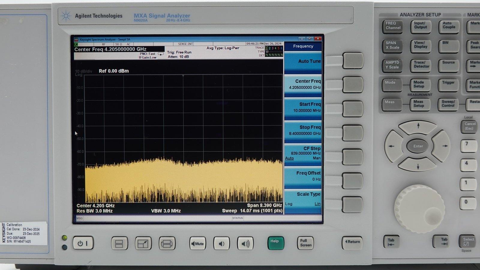 Keysight N9020A-508 10 Hz to 8.4 GHz