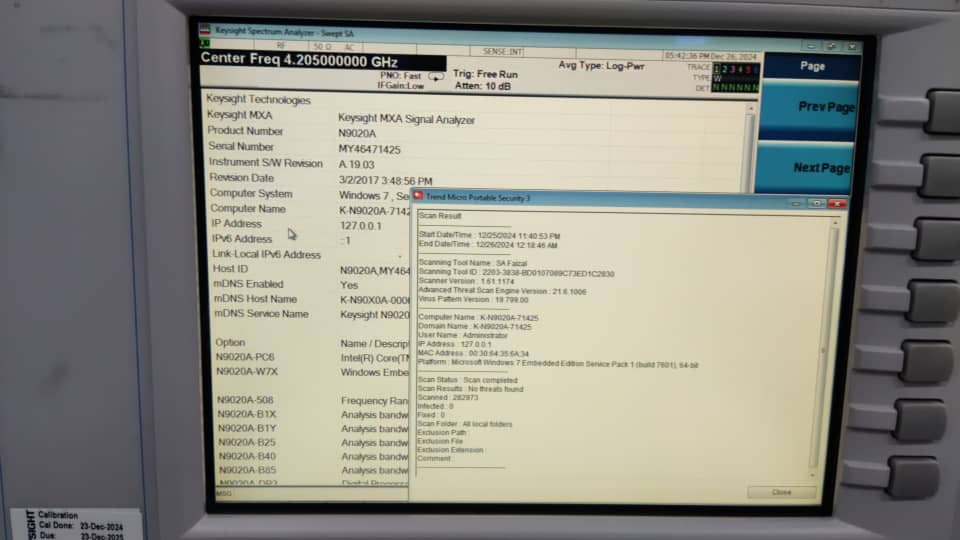 Keysight N9020A-508 10 Hz to 8.4 GHz