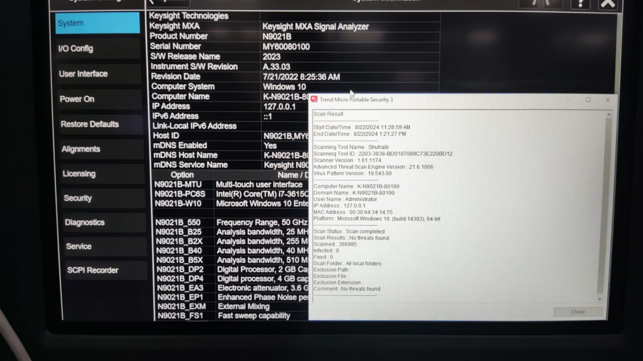 Keysight N9021B-550 10 Hz to 50 GHz