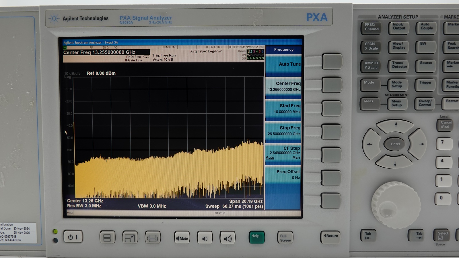 Keysight N9030A-526 3 Hz to 26.5 GHz 