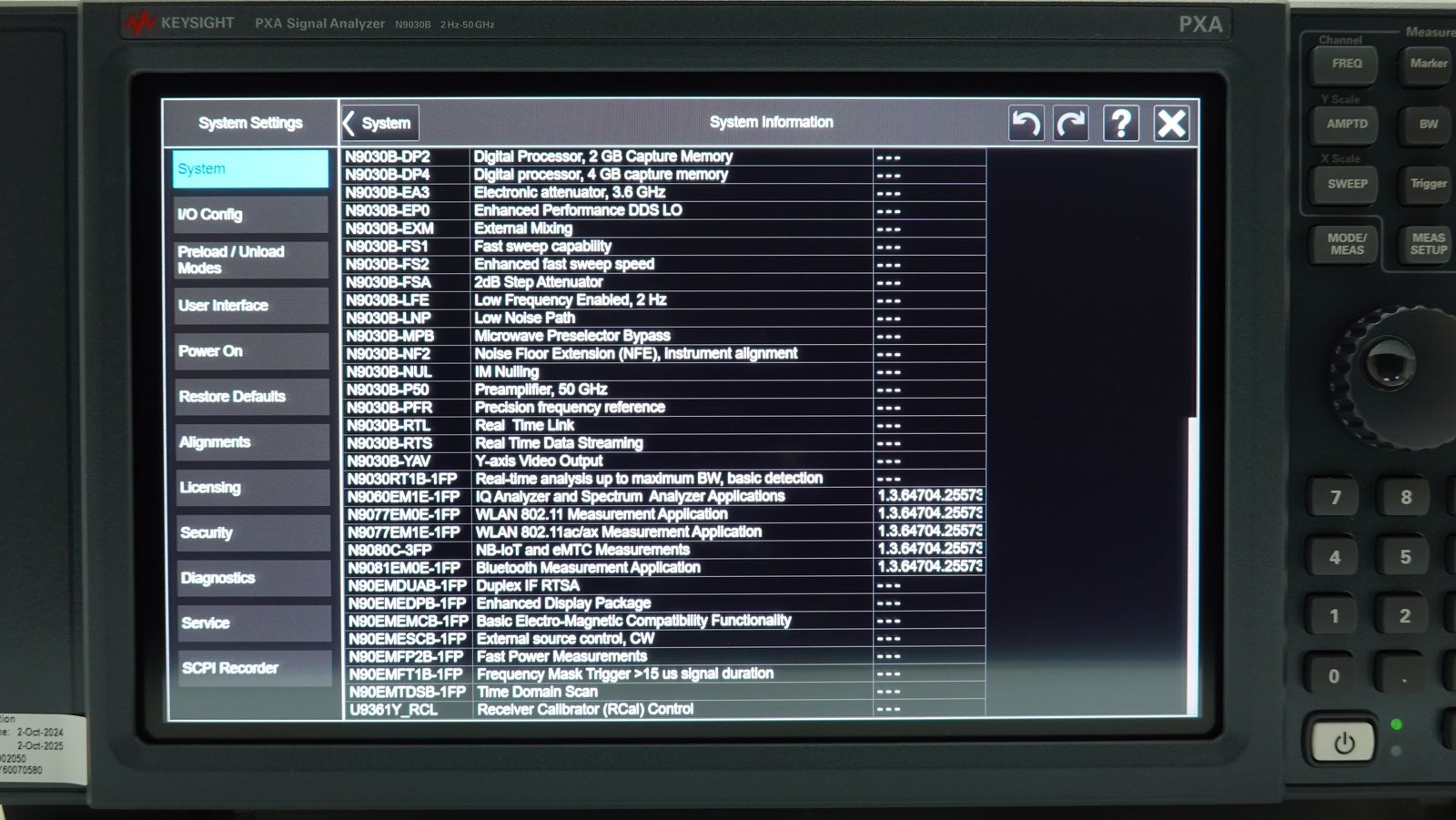 Keysight N9030B-550 2 Hz to 50 GHz